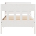 Estructura de cama sin colchón madera maciza blanca 75x190 cm