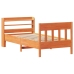 Estructura de cama sin colchón madera maciza marrón 75x190 cm