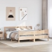 Estructura de cama con cabecero madera maciza de pino 200x200cm