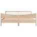 Estructura de cama con cabecero madera maciza de pino 200x200cm