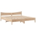 Estructura de cama con cabecero madera maciza de pino 200x200cm