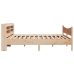 Estructura de cama con cabecero madera maciza de pino 200x200cm