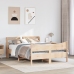 Estructura de cama con cabecero madera maciza pino 120x200 cm