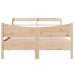 Estructura de cama con cabecero madera maciza pino 120x200 cm