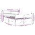 Estructura de cama con cabecero madera maciza pino 120x200 cm