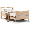 Estructura de cama con cabecero madera maciza de pino 90x200 cm