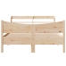 Estructura de cama con cabecero madera maciza pino 140x190 cm