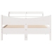 Estructura de cama con cabecero madera pino blanco 120x190 cm