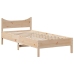 Estructura de cama con cabecero madera maciza pino 75x190 cm