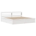 Estructura cama cabecero madera maciza pino blanco 180x200 cm