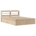 Estructura de cama con cabecero madera maciza pino 140x190 cm