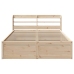 Estructura de cama con cabecero madera maciza pino 140x190 cm