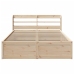 Estructura de cama con cabecero madera maciza pino 135x190 cm