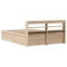 Estructura de cama con cabecero madera maciza pino 135x190 cm