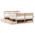 Estructura de cama sin colchón madera maciza de pino 160x200 cm