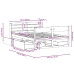 Estructura de cama sin colchón madera maciza de pino 160x200 cm