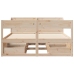 Estructura de cama sin colchón madera maciza de pino 160x200 cm