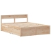 Estructura de cama sin colchón madera maciza de pino 160x200 cm