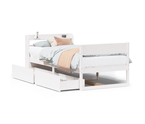 Estructura cama sin colchón madera maciza pino blanca 100x200cm