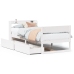 Estructura cama sin colchón madera maciza pino blanca 100x200cm