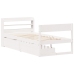 Estructura cama sin colchón madera maciza pino blanca 100x200cm