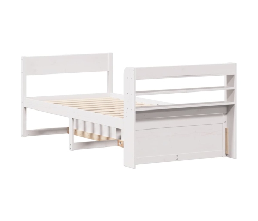 Estructura cama sin colchón madera maciza pino blanca 100x200cm