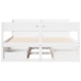 Estructura de cama sin colchón madera de pino blanca 140x190 cm