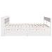 Estructura de cama sin colchón madera de pino blanca 140x190 cm