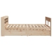 Estructura de cama sin colchón madera maciza de pino 135x190 cm