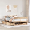 Estructura de cama sin colchón madera maciza de pino 135x190 cm