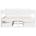 Estructura de cama sin colchón madera de pino blanco 135x190 cm