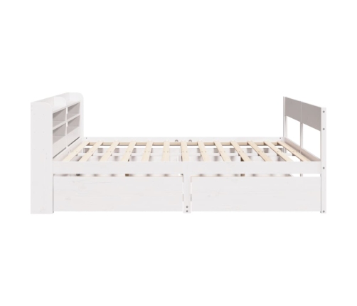 Estructura de cama sin colchón madera de pino blanco 135x190 cm