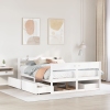 Estructura de cama sin colchón madera de pino blanco 135x190 cm