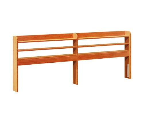 Estructura de cama sin colchón madera maciza marrón 135x190 cm