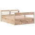 Estructura de cama sin colchón madera maciza de pino 120x190 cm