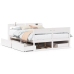 Estructura de cama sin colchón madera maciza blanca 120x190 cm