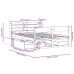 Estructura de cama sin colchón madera maciza blanca 120x190 cm