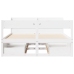 Estructura de cama sin colchón madera maciza blanca 120x190 cm
