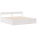Estructura de cama sin colchón madera maciza blanca 120x190 cm