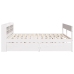 Estructura de cama sin colchón madera maciza blanca 120x190 cm