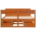 Estructura de cama sin colchón madera maciza marrón 120x190 cm