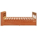 Estructura de cama sin colchón madera maciza marrón 120x190 cm