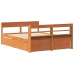 Estructura de cama sin colchón madera maciza marrón 120x190 cm