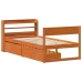 Estructura de cama sin colchón madera maciza marrón 90x190 cm