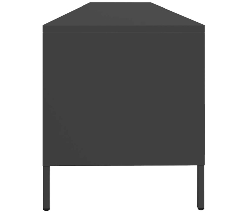 Mueble para TV acero laminado en frío negro 202x39x43,5 cm