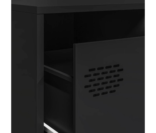 Mueble para TV acero laminado en frío negro 202x39x43,5 cm