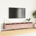 Mueble para TV acero laminado en frío rosa 202x39x43,5 cm