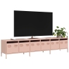 Mueble para TV acero laminado en frío rosa 202x39x43,5 cm