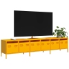 Mueble TV acero laminado en frío amarillo mostaza 202x39x43,5cm