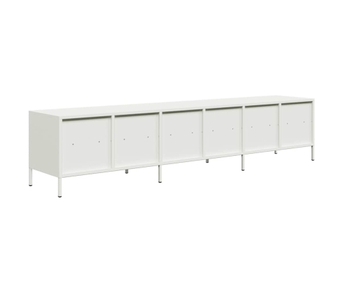 Mueble para TV acero laminado en frío blanco 202x39x43,5 cm